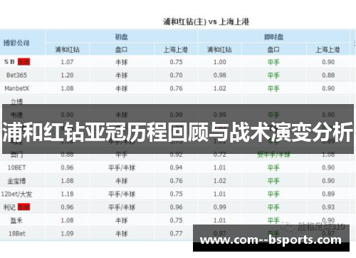 浦和红钻亚冠历程回顾与战术演变分析