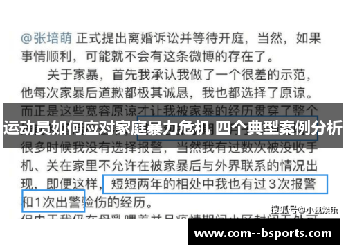 运动员如何应对家庭暴力危机 四个典型案例分析